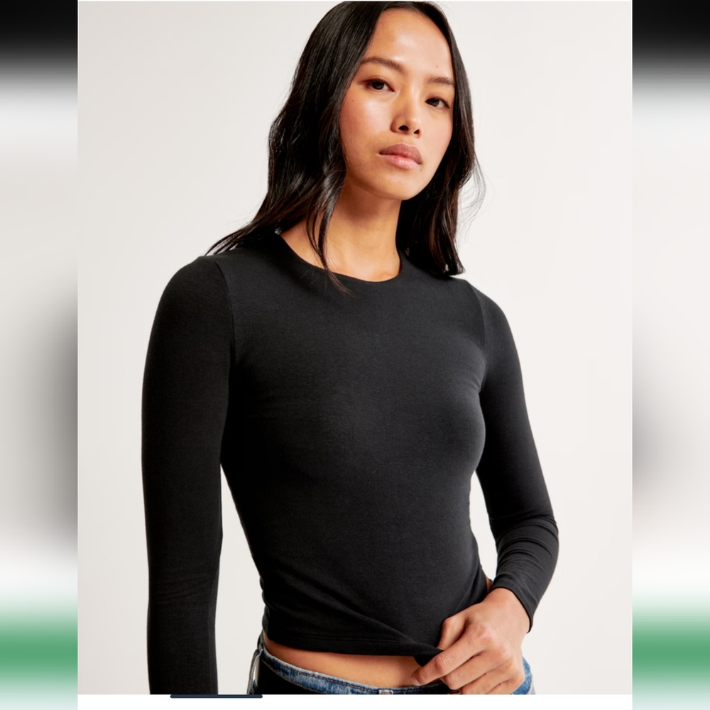 Abercrombie & Fitch soft collection, Black long sleeves, size S